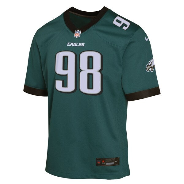 Jalen Carter Philadelphia Eagles Nike Youth Game Player Jersey - Midnight Green - Image 2