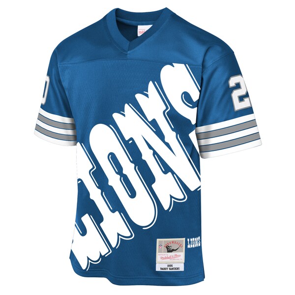 Barry Sanders Detroit Lions 1996 Throwback Fashion Jersey - Blue - Image 2