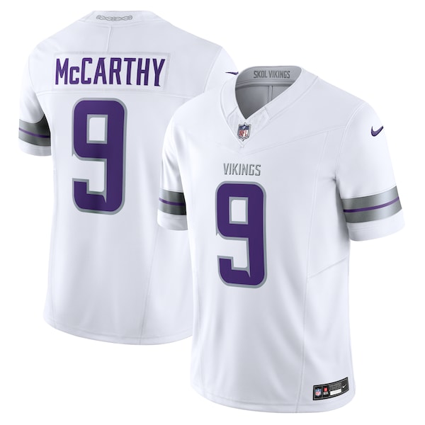 J.J. McCarthy Minnesota Vikings Nike Vapor F.U.S.E. Limited Jersey - White/Purple - Image 2