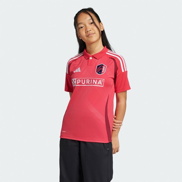 St. Louis City SC adidas Youth 2025 Forever CITY Red Replica Jersey - Red - Image 5