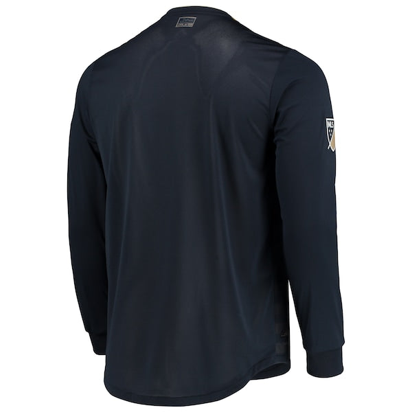 Philadelphia Union adidas 2018 Away Authentic Long Sleeve Jersey - Navy - Image 3