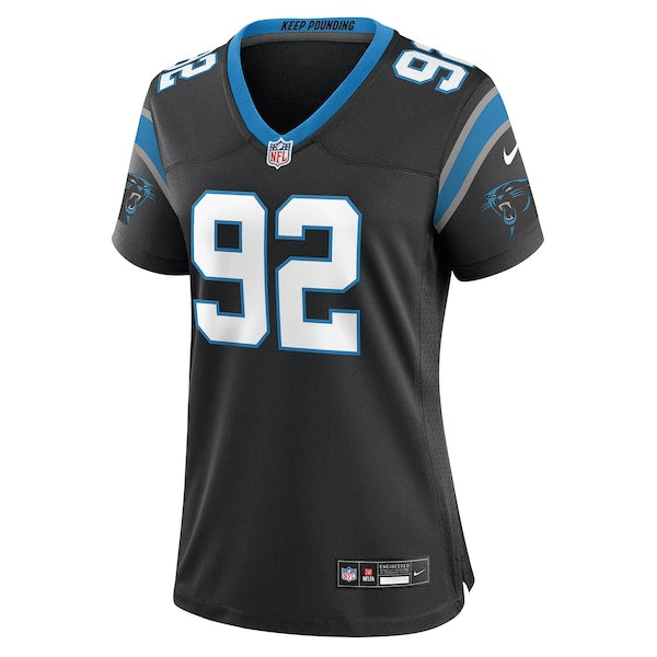 Tershawn Wharton Carolina Panthers Nike Women's Team Game Jersey - Black - Image 2
