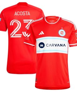 Kellyn Acosta Chicago Fire adidas 2024 Return To Red Authentic Player Jersey - Red