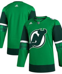 New Jersey Devils adidas 2023 St. Patrick's Day Primegreen Authentic Jersey - Kelly Green
