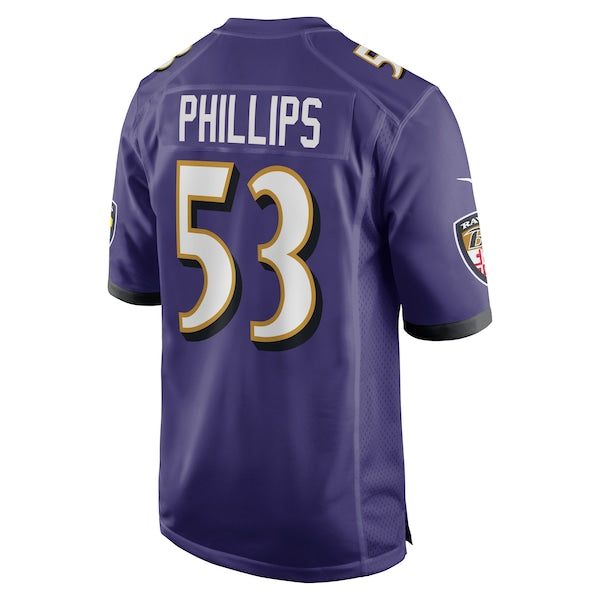 Del'Shawn Phillips Baltimore Ravens Nike Game Player Jersey - Purple - Image 3