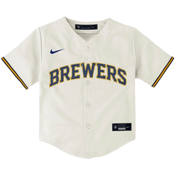 Christian Yelich Milwaukee Brewers Nike Toddler Home Replica Player Jersey - Cream - Image 2