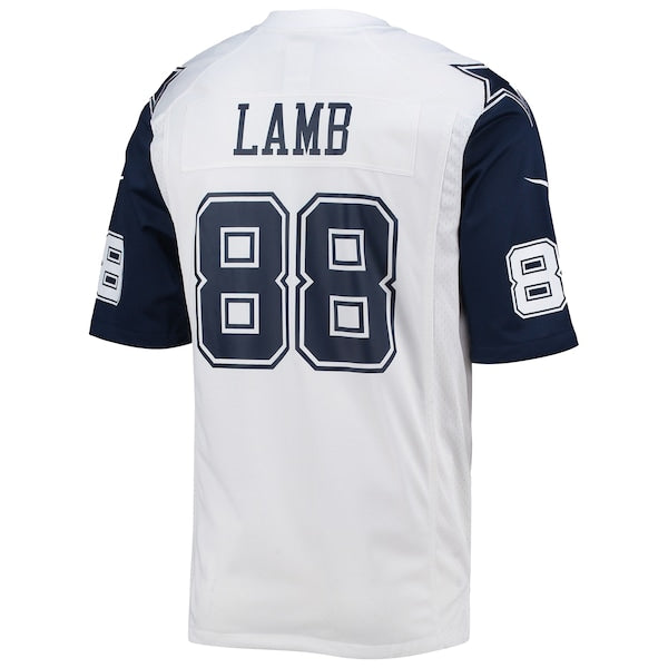 CeeDee Lamb Dallas Cowboys Nike Alternate Game Jersey - White/Navy - Image 4