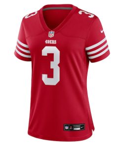 Alternative view of Brian Robinson Jr. San Francisco 49ers Nike Women's Team Game Jersey -  Scarlet