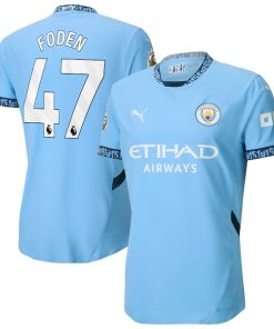Phil Foden Manchester City Puma 2024/25 Home Authentic Player Jersey - Light Blue
