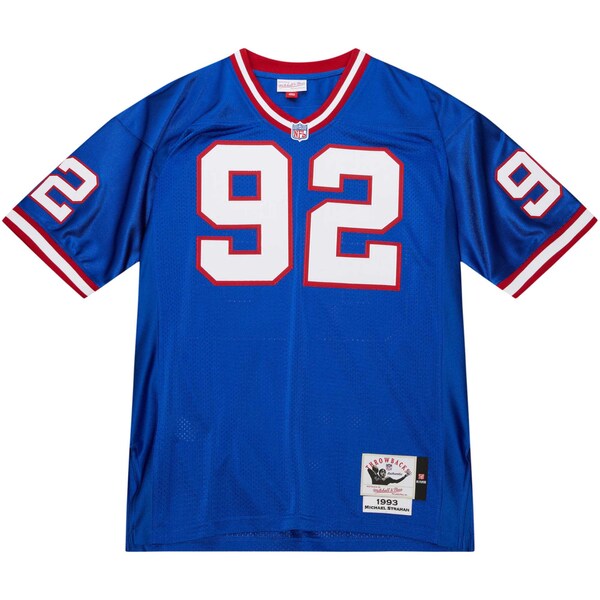 Michael Strahan New York Giants 1993 Authentic Throwback Retired Player Jersey - Royal/White - Image 7