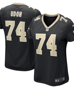 Alternative view of Olisaemeka Udoh New Orleans Saints Nike Women's  Game Jersey -  Black