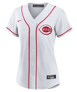 Alternative view of Cincinnati Reds Nike Women's #1 Bride Home Replica Jersey - White