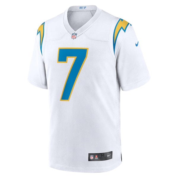 Gerald Everett Los Angeles Chargers Nike Game Player Jersey - White/Powder Blue - Image 6