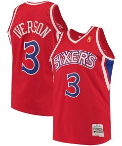 Allen Iverson Philadelphia 76ers 1996/97 Hardwood Classics Swingman Jersey - Red/White