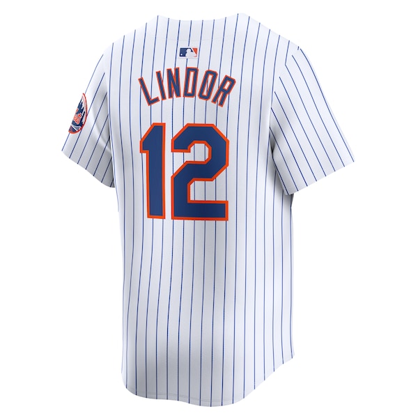 Francisco Lindor New York Mets Nike Youth Home Limited Player Jersey - White - Image 3
