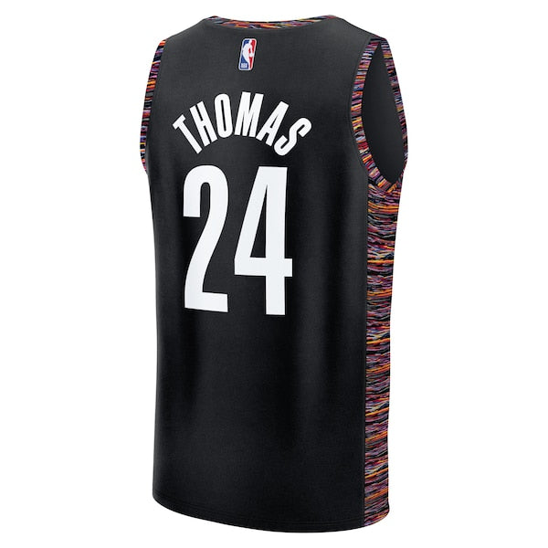 Cam Thomas Brooklyn Nets Youth 2025/26 City Edition Fast Break Jersey - Black - Image 3