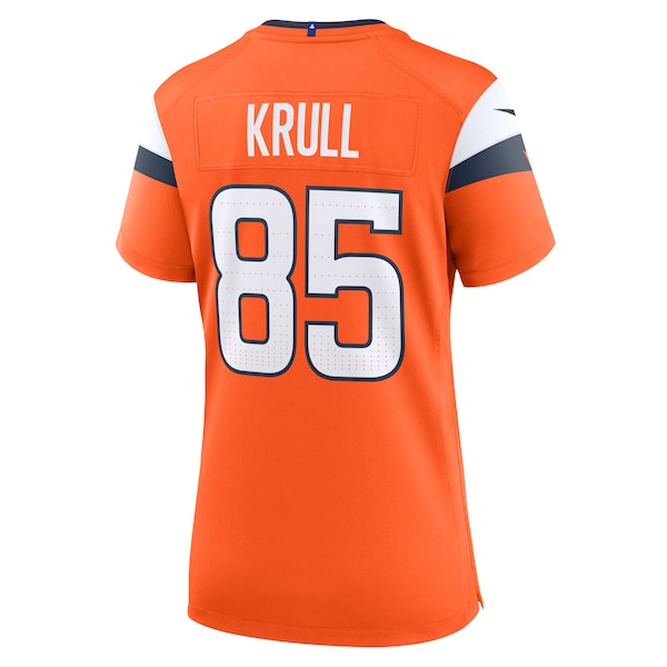 Lucas Krull Denver Broncos Nike Women's Team Game Jersey - Orange - Image 4
