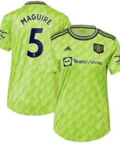 Harry Maguire Manchester United adidas Women's 2022/23 Third Replica Player Jersey - Neon Green