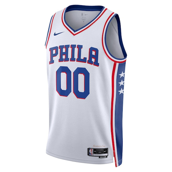 Philadelphia 76ers Nike Unisex 2022/23 Swingman Custom Jersey White - Association Edition - Image 2