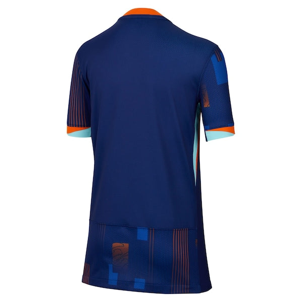 Netherlands National Team Nike Youth 2024 Away Replica Jersey - Blue - Image 3
