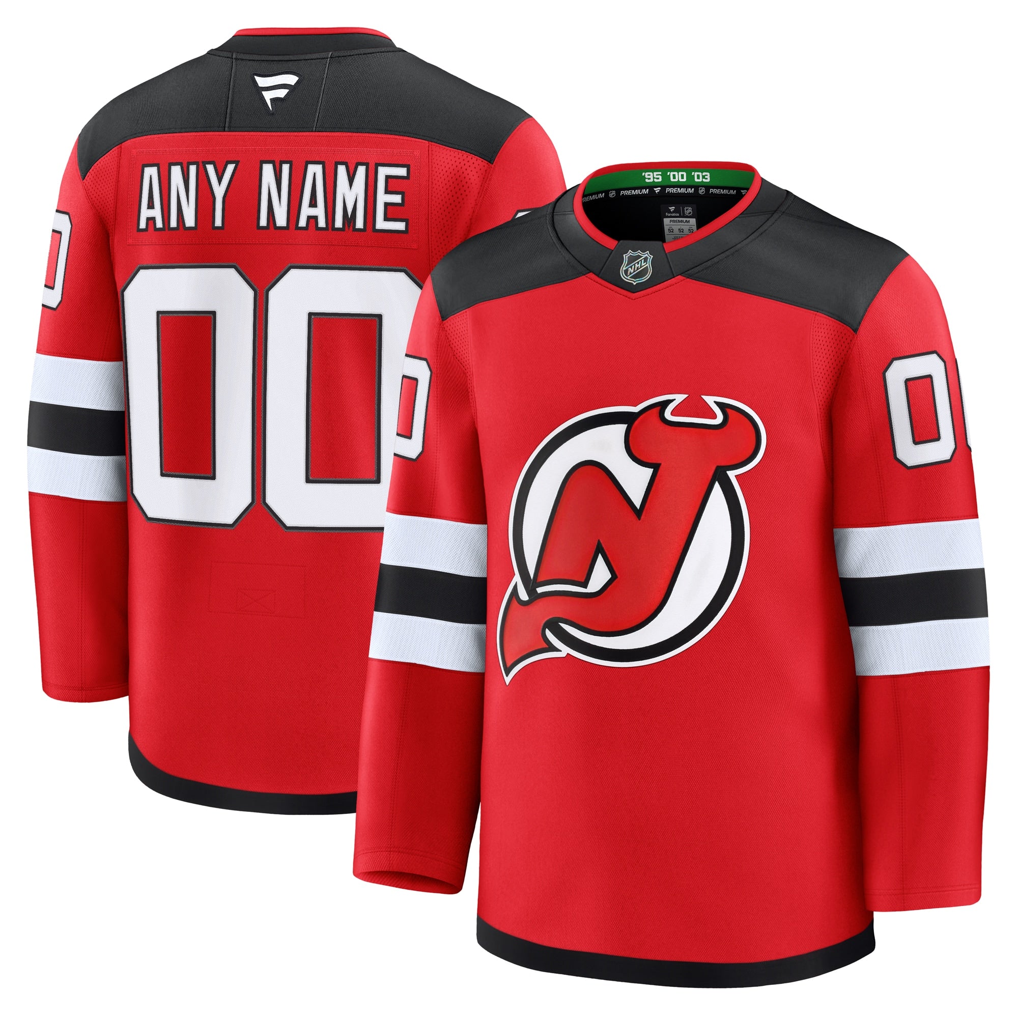 New Jersey Devils Alternate Premium Custom Jersey - Black/Red/White - Image 7