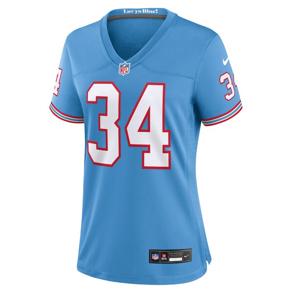 Earl Campbell Tennessee Titans Nike Women's Oilers Throwback Retired Player Game Jersey - Light Blue - Image 2