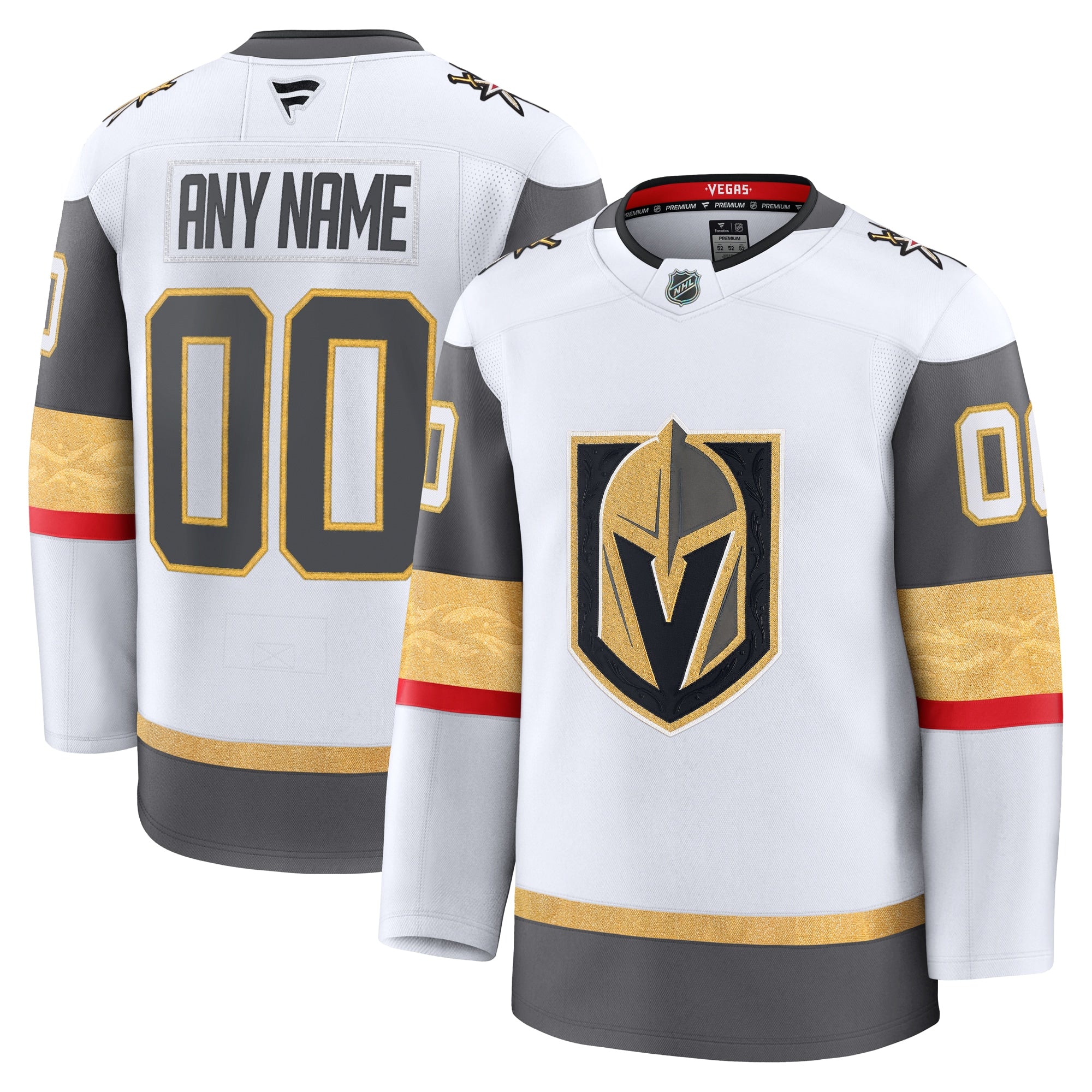 Vegas Golden Knights Home Premium Custom Jersey - Gold/Gray/White - Image 8