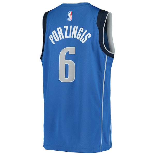 Kristaps Porzingis Dallas Mavericks Nike Youth Swingman Jersey - Icon Edition - Blue - Image 3