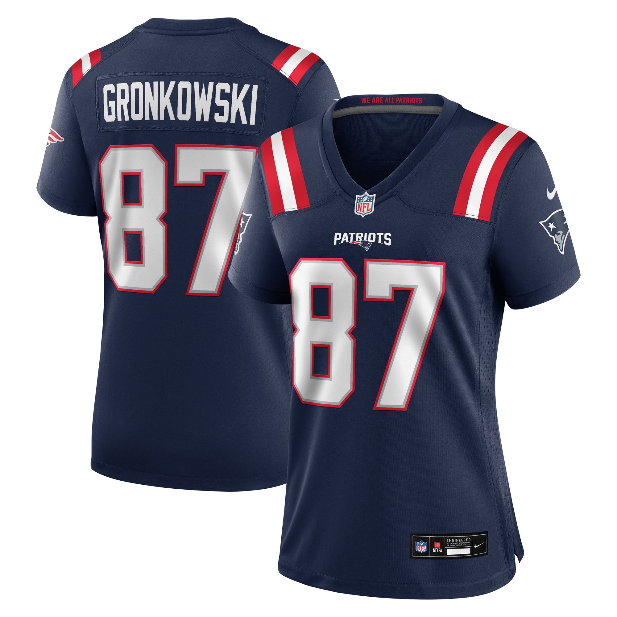 Rob Gronkowski New England Patriots Nike Women's Alternate Retired Player Game Jersey - Red/Navy - Image 5