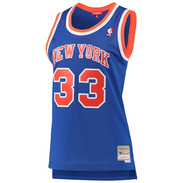 Patrick Ewing New York Knicks Women's 1991/92 Hardwood Classics Swingman Jersey - Blue - Image 2