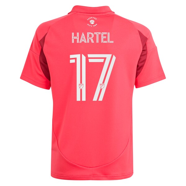 Marcel Hartel St. Louis City SC adidas Youth 2025 Forever CITY Red Replica Player Jersey - Red - Image 3