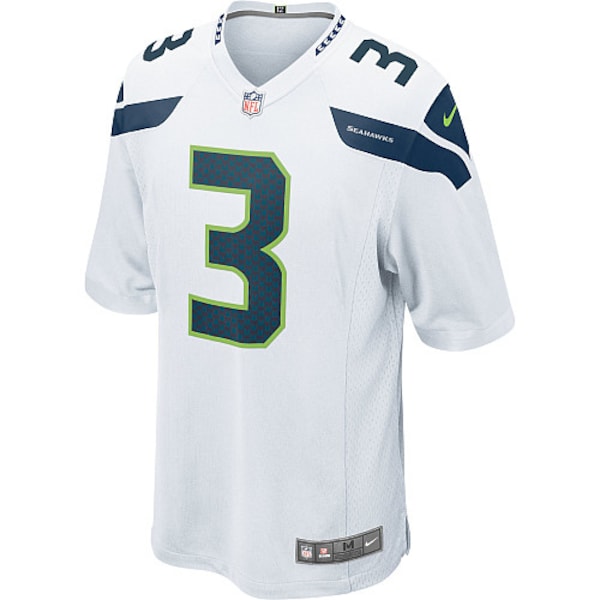 Russell Wilson Seattle Seahawks Nike Youth Game Jersey - White/Navy - Image 3