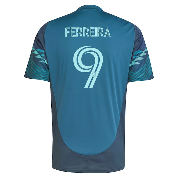 Jesus Ferreira Seattle Sounders FC adidas 2025 The Salish Sea Kit Replica Player Jersey - Blue - Image 3