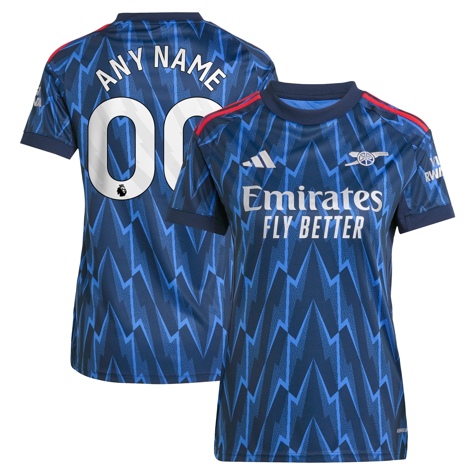 Arsenal adidas Women's 2025/26 Home Replica Custom Jersey - Red/Blue - Image 6