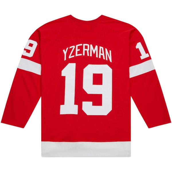 Steve Yzerman Detroit Red Wings Captain Patch 1996/97 Blue Line Player Jersey - Red - Image 7