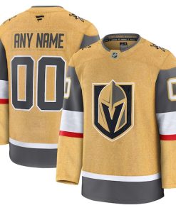 Vegas Golden Knights  Home Premium Custom Jersey - Gold/Gray/White