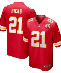 Jaden Hicks Kansas City Chiefs Nike  Game Jersey -  Red