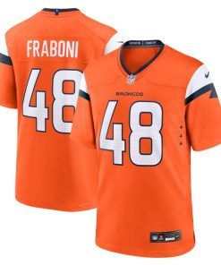 Alternative view of Mitchell Fraboni Denver Broncos Nike Team Game Jersey -  Orange