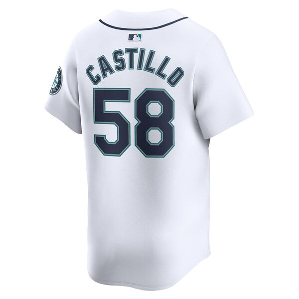 Luis Castillo Seattle Mariners Nike Home Limited Player Jersey - White - Image 4
