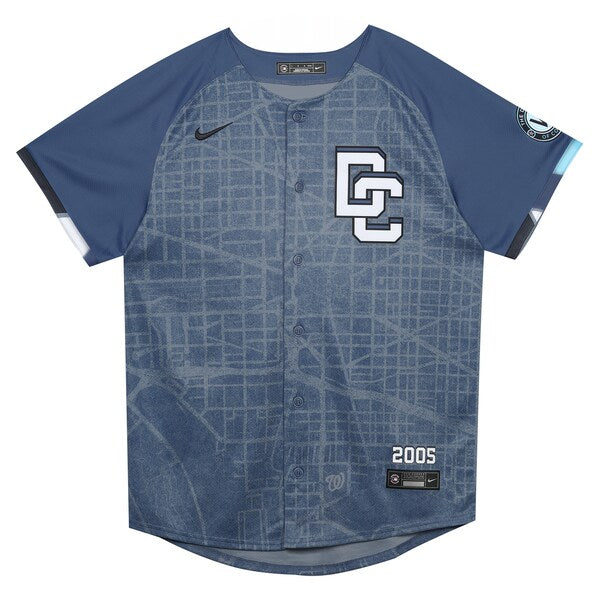 CJ Abrams Washington Nationals Nike Preschool City Connect 2025 Limited Player Jersey - Blue - Image 2