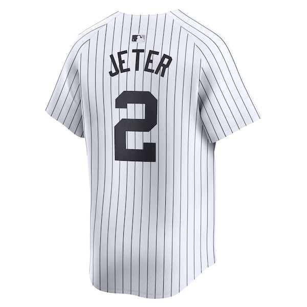 Derek Jeter New York Yankees Nike Home Limited Player Jersey - White/Gray - Image 4