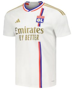 Alternative view of Olympique Lyonnais adidas 2023/24 Home Replica Jersey - White