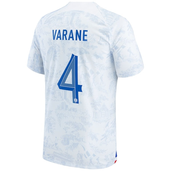 Raphael Varane France National Team Nike 2022/23 Replica Away Jersey - White - Image 3