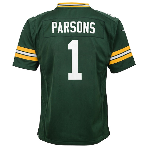 Micah Parsons Green Bay Packers Nike Youth Game Player Jersey - Green/White - Image 2