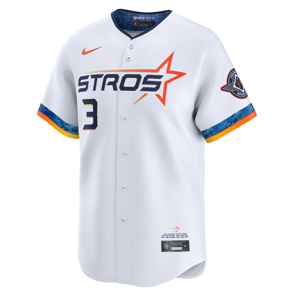 Jeremy Pe?a Houston Astros Nike 2025 City Connect Limited Player Jersey - White - Image 2