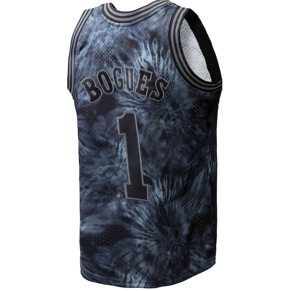 Muggsy Bogues Charlotte Hornets Hardwood Classics 1992/93 Tie-Dye Swingman Jersey - Black - Image 3