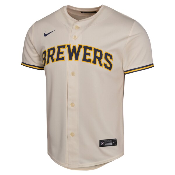 Christian Yelich Milwaukee Brewers Nike Youth Home Game Player Jersey - Cream - Image 2