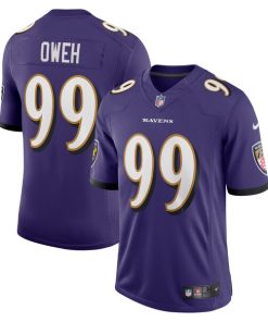 Alternative view of Odafe Oweh Baltimore Ravens Nike Vapor Limited Jersey - Purple/Black