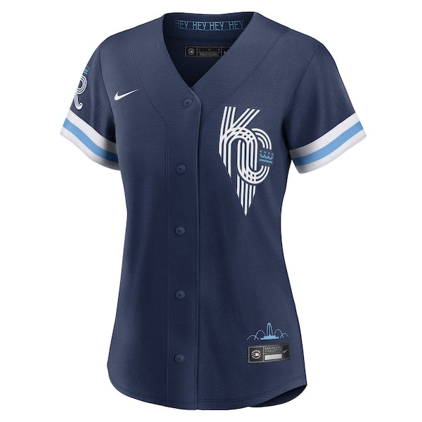 Andrew Benintendi Kansas City Royals Nike Women's 2022 City Connect Replica Player Jersey - Navy - Image 2