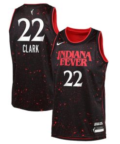 Men's Caitlin Clark Indiana Fever Nike Stranger Things Victory Jersey - Rebel Edition - Black